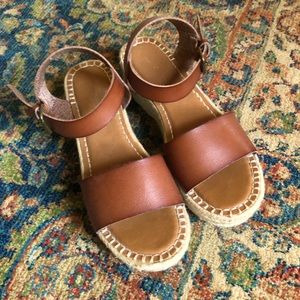 Cognac Platform Pump 2 piece size 9